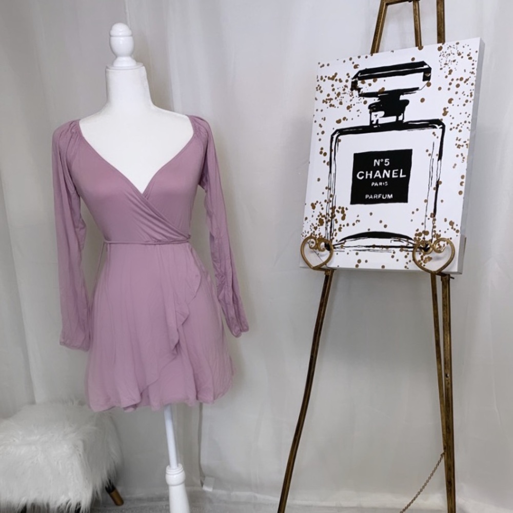 Size small lilac wrap dress